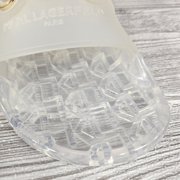KARL LAGERFELD TulaRubberPool Slide Sandals Transparent Clear-Women's Size 7 NEW - Picture 7 of 15